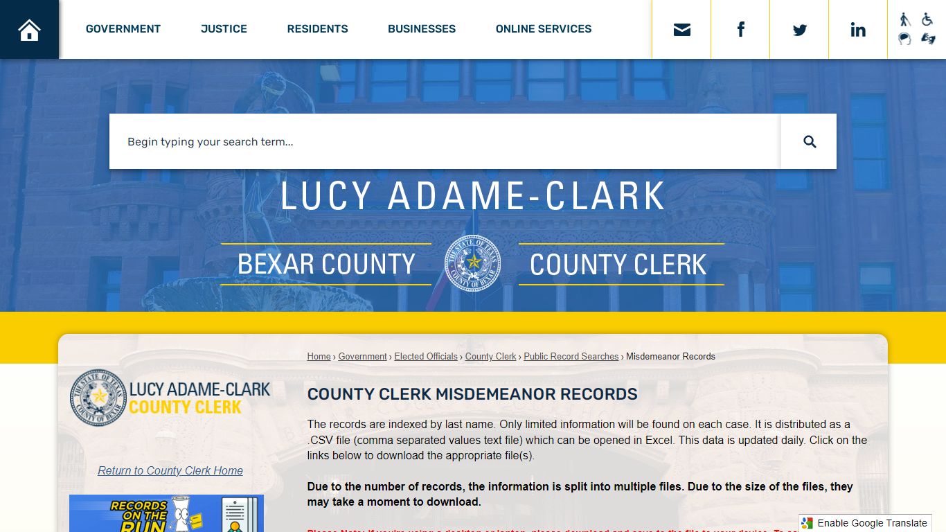 County Clerk Misdemeanor Records | Bexar County, TX - Official Website